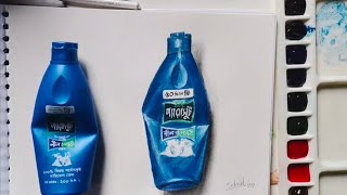 Parachute Oil Sticky Bottle drawing  3d art [upl. by Paschasia165]