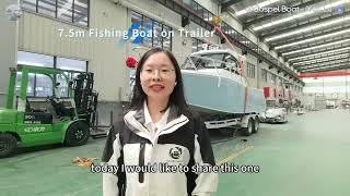 75m Profisher Boat Delivered with Assembled Trailer boat boatforsale fishingboat seaboat [upl. by Jar]