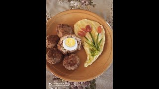 veľkonočná špecialita fried meatball fašírka kotleta s vajcom mletým mäsom syromjarný look [upl. by Notled]