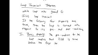 Loop Invariant Theorem [upl. by Krute253]