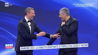 Sanremo 2022 la comicità graffiante di Fiorello su Covid e vacciniOggi è un altro giorno03022022 [upl. by Dunc332]