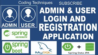 Admin and User Registration and Login Application with Spring Data JPA and MySQL Database [upl. by Cailean]