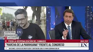 quotMarcha de la marihuanaquot frente al Congreso La reacción de Eduardo Feinmann [upl. by Joye]