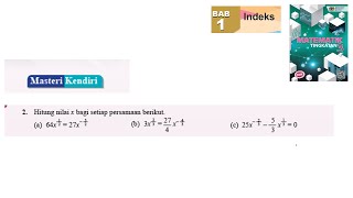 KSSM Matematik Tingkatan 3 Bab 1 indeks masteri kendiri no2 cabaran dinamis buku teks tingkatan 3 [upl. by Burnham]