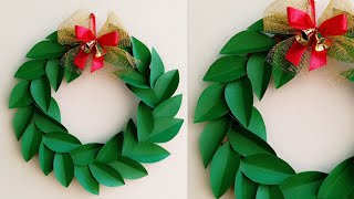 Christmas WreathPaper Christmas WreathHow to make Christmas WreathChristmas Decoration Ideas [upl. by Aicekan]