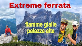 Ferrata FIAMME GIALLE palazza alta  agordino EXTREME [upl. by Aehsa165]