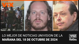 Lo mejor de Noticias Univision de la mañana  viernes 18 de octubre de 2024 [upl. by Kenney]