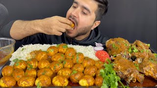 ASMR Eating Spicy Eggs CurrySpicy Mutton CurryExtra Gravy  Real MukbangNo Talking [upl. by Prissy521]