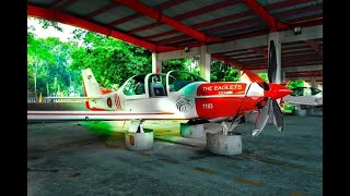 Delivery flight of Grob G120TP basic trainers of Bangladesh Air Force [upl. by End]