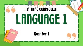 Matatag Curriculum  Grade 1  LANGUAGE 1 LC 2 tagalog [upl. by Nasas657]