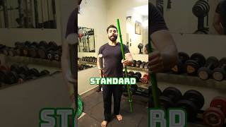 Olympic vs standard barbell workout bodybuilding [upl. by Htinek]