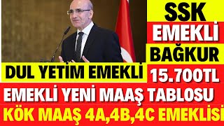 4A4B4C SSK BAĞKUR EMEKLİ MAAŞLARINA 15000TL EYLÜL EK ZAMLAR MAAŞ TABLOSU VAR YENİ MAAŞ LİSTESİ [upl. by Lladnek]