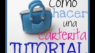 TUTORIAL COMO HACER UNA CARTERABOLSO CON FONDANTHANDBAG [upl. by Mont]