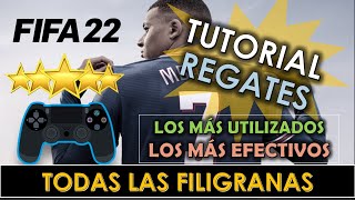 TODAS LAS SKILLS DE FIFA 22  TUTORIAL  LOS REGATES MÁS EFECTIVOS  1 2 3 4 Y 5 FILIGRANAS [upl. by Skip398]