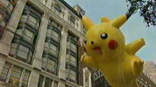 Pikachu Balloon in Macys Thanksgiving Day Parade 2007 [upl. by Aneles]