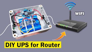 Auto switching mini UPS DIY DIY ups for router 7 hours backup [upl. by Dnomse]