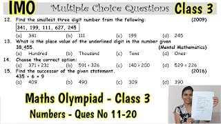 Olympiad Exam for Class 3 Maths 2023  Maths Olympiad Mock Test for Class 3  IMO Class 3 [upl. by Ellatnahc]