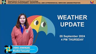 Public Weather Forecast issued at 4PM  September 05 2024  Thursday [upl. by Bremen]