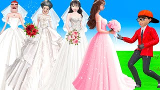 Scary Teacher 3D vs Squid Game Dressing Wedding Style Beautiful Nice or Error 5 Times Challenge [upl. by Lyman]