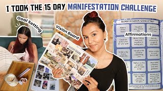 Trying The MANIFESTATION CHALLENGE For 15 Days✨🤍  Vision Board 2024 Goal Affirmations amp More [upl. by Lebyram211]