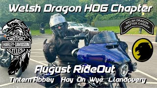 Welsh Dragon Chapter HOG Ride Out On HarleyDavidsons Tintern Abbey HayOnWye and Llandovery [upl. by Keram]