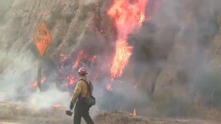 quotStation Firequot Brush Fire  Compilation  LA County  August 2830 2009 [upl. by Nemhauser]