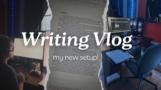 My New Writing Desk Setup  The Road to Publishing My First Book Writing Vlog [upl. by Miquela]