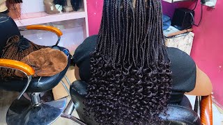 lets do knotless braid beginners and also do different curls [upl. by Genevieve]