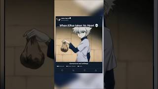 When Killua taken his Heart hunterxhunter killua anime amv gon hxh shorts [upl. by Adalie]