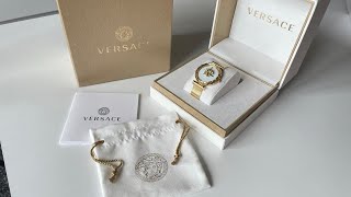 Versace Watch Unboxing new 2021 Versace Palazzo Empire Greca Watch collection [upl. by Adil]