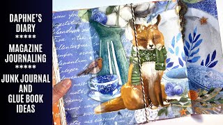 ⭐️ Daphne’s Diary Magazine  Junk Journal  Glue Book With Me  Festive Sparkle ⭐️ [upl. by Ynitsed77]