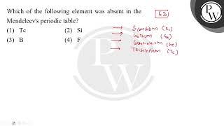 Which of the following element was absent in the Mendeleevs periodic table [upl. by Anaud867]