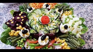 Recette Salade Composée Jardinière  Cuisine Marocaine [upl. by Ekud]