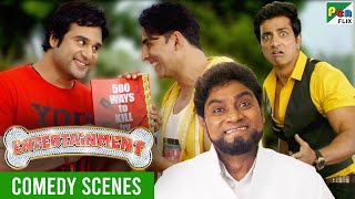 Entertainment Back To Back Comedy Scenes  Akshay Kumar Johnny Lever Sonu Sood Tamannaah [upl. by Sicular639]