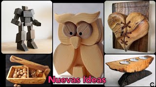 Nuevas Ideas de Artesanías Creativas con Madera  woodworking [upl. by Yekram]