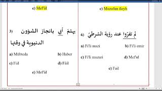 Arapça Nahiv Soruları Cümlenin Ögeleri 113 Arası Sorular [upl. by Benildas]