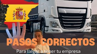 ✅ COMO Formar tu EMPRESA de TRANSPORTE en Espana 🇪🇸 [upl. by Ahoufe]