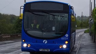 YJ09 FWU 69324 Volvo B7RLE Wright Eclipse Urban First Huddersfield HD Connect working 316 route [upl. by Kliment]