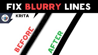 How to fix JAGGED  BLURRY lines in Krita super easy [upl. by Idahs]