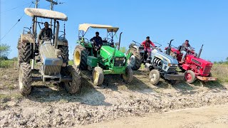 Tractor Jump in Canal  New Holland 3630 4wd  Mahindra 275 Di Xp Plus  Eicher 485  John Deere [upl. by Acinemod]