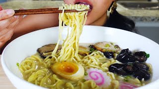 ASMR JAPANESE PORK RAMEN MUKBANG  TONKOTSU RAMEN [upl. by Euhc]