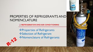 Properties of Refrigerants and Nomenclature  Refrigeration and Air Conditioning  GATE  ESE  L2 [upl. by Ahseel968]