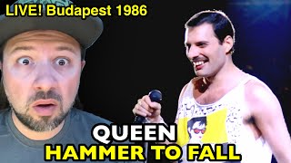 QUEEN Hammer To Fall LIVE Budapest 1986  REACTION [upl. by Hermy]