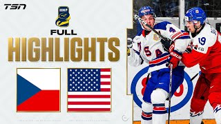 Czechia vs USA FULL HIGHLIGHTS  2024 World Junior Championship [upl. by Ashely402]