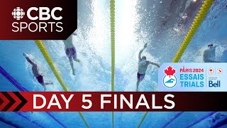 2024 Canadian Olympic amp Paralympic Swimming Trials Finals  Toronto  Day 5  CBC Sports [upl. by Aneres710]