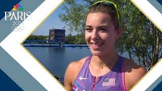 Nevin Harrison on her first race of the 2024 Olympics [upl. by Aronson]