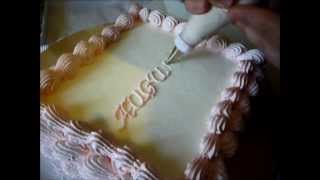 Come scrivere sulle torte How to write on cakes by ItalianCakes [upl. by Outhe192]