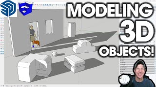 Getting Started in SketchUp Pro Part 2  Modeling 3D OBJECTS [upl. by Glanti]