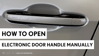 How to Open Lexus Electronic Door Handle Manually [upl. by Atnahs]