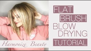 Flat brush blow drying tutorial  Harmonize Beauty [upl. by Kraus486]